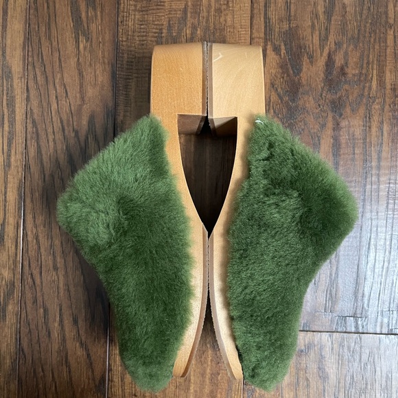 Swedish Hasbeens Fluff Clogs from Anthropologie - Picture 3 of 7